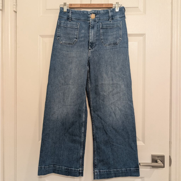 Maeve Denim - Women's Maeve by Anthropologie Blue Colette Wide Leg Jeans Size 28